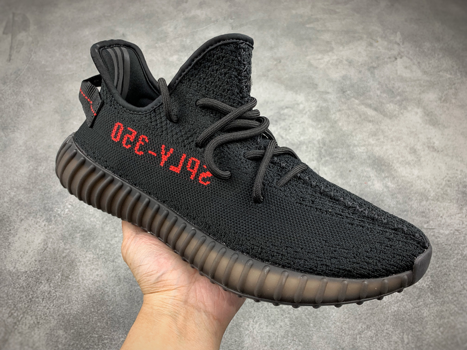 fake yeezys red and black